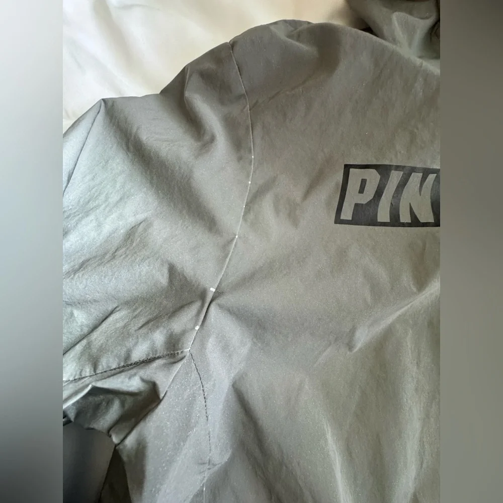 Vintage Y2K  PINK Victoria's Secret Gray Hooded Jacket